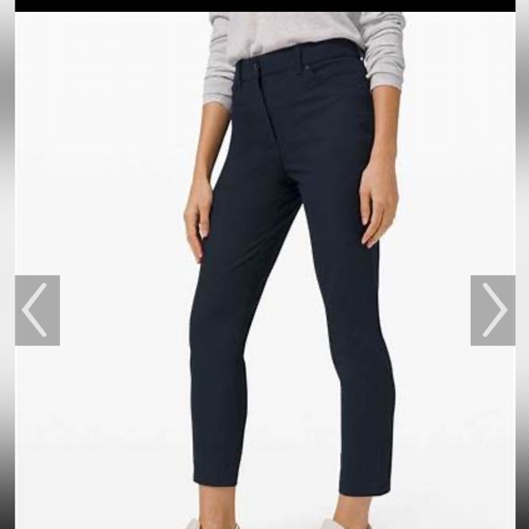 lululemon 5 pocket city sleek Navy Straight Leg Pants - Picture 2 of 5